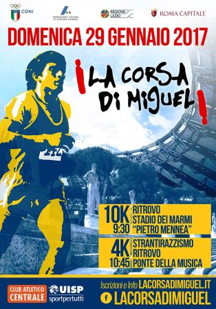 Corsa di Miguel – Roma 29 gennaio 2017