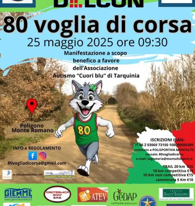 80 voglia di corsa – Monte Romano (Vt) 25 maggio 2025