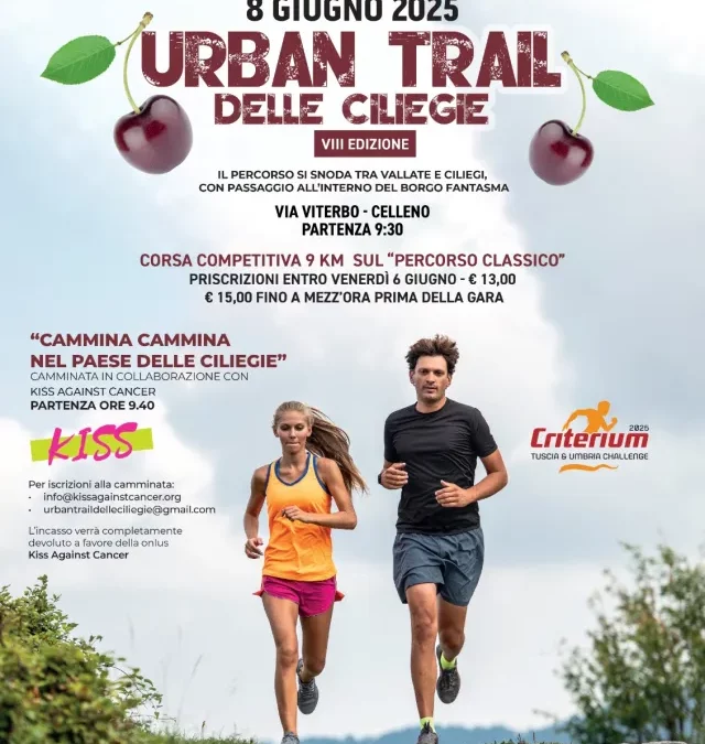 Urban trail delle ciliegie – Celleno (Vt) 8 giugno 2025
