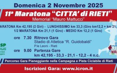 Maratona città di Rieti – Rieti 2 novembre 2025