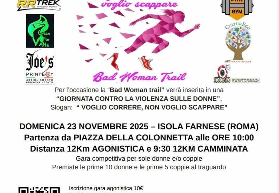 Bad Woman Trail – Roma 23 novembre 2025