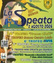 La Speata – Subiaco – Monte Livata (Rm) 2 agosto 2026