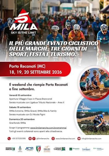 Gran Fondo 5Mila Marche – Porto Recanati (Mc) 20 settembre 2026
